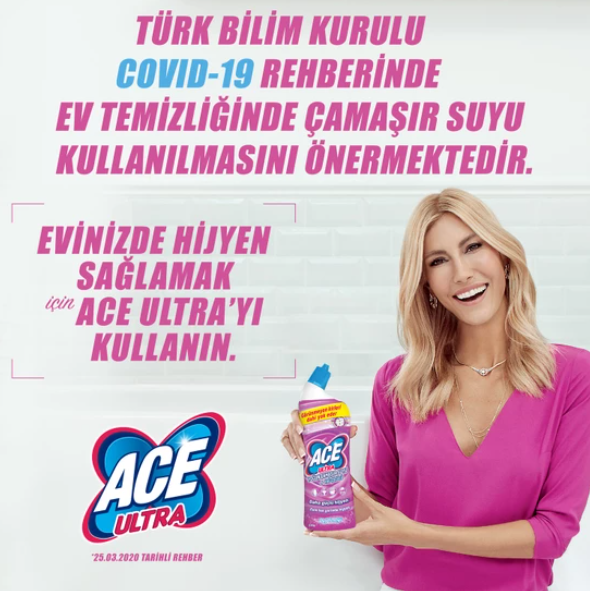 ACE Ultra Bleichmittel Fettlöser Blütenduft Çamaşır Suyu Banyo Çiçek Kokulu