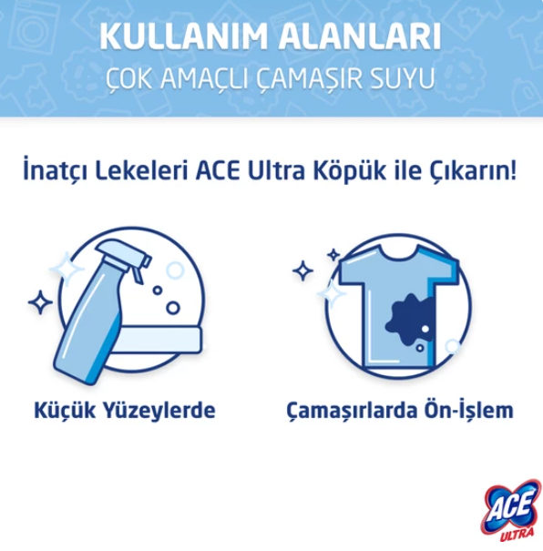 ACE Ultra Bleichmitte Fettlöser Çamaşır Suyu Köpük Mutfak Ferahlık