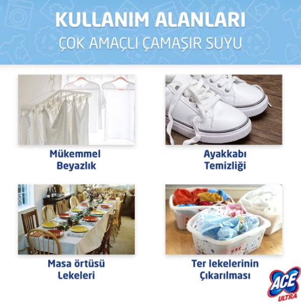 ACE Ultra Bleichmitte Fettlöser Çamaşır Suyu Köpük Mutfak Ferahlık