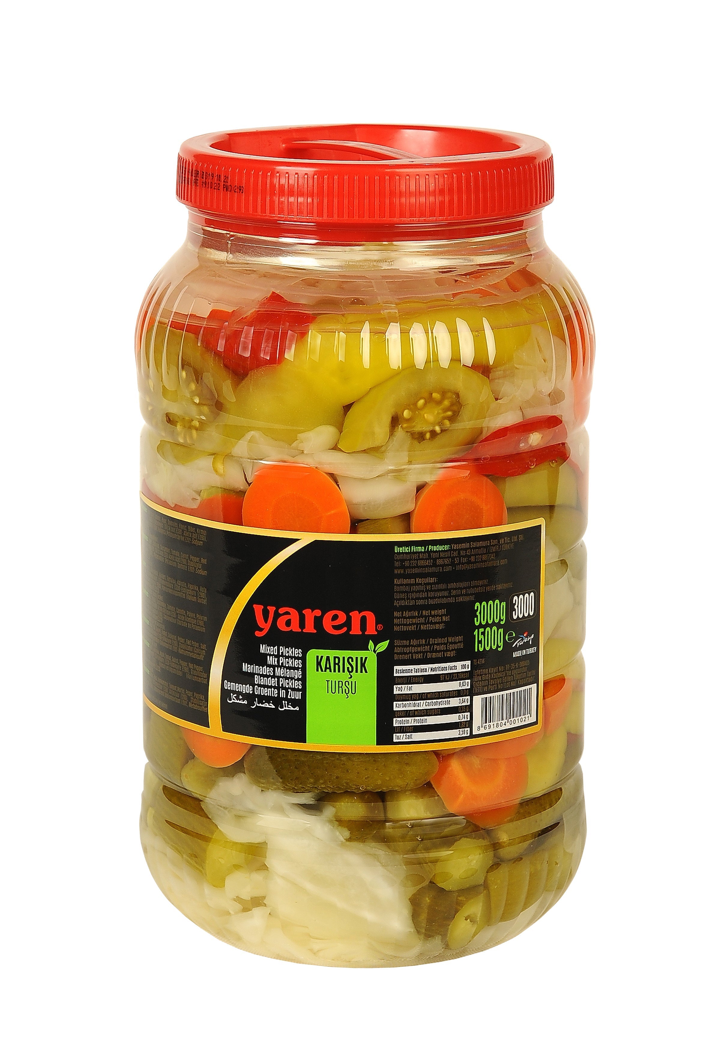 Yaren Mischgemüse in Salzlake Karisik Tursu 3 LT