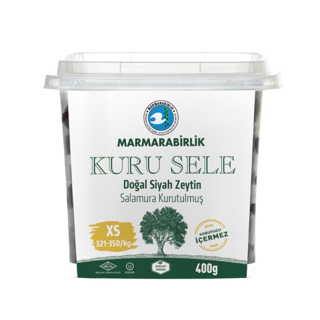 Marmarabirlik Schwarze Oliven (KURU SELE) XS IRIBOY 400 GR PET