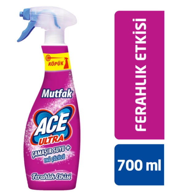 ACE Ultra Bleichmitte Fettlöser Çamaşır Suyu Köpük Mutfak Ferahlık