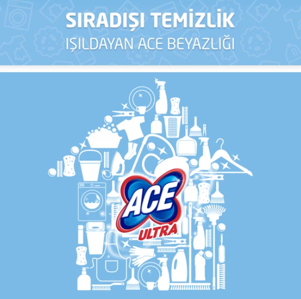 ACE Ultra Bleichmitte Fettlöser Çamaşır Suyu Köpük Mutfak Ferahlık
